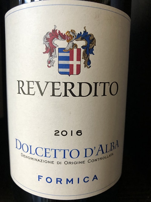 Reverdito Dolcetto D’Alba Formica 2016